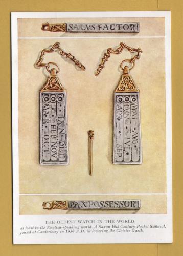 `The Oldest Watch In The World - From a Painting by Noel Edwards`- Postally Unused - Noel Edwards Postcard.